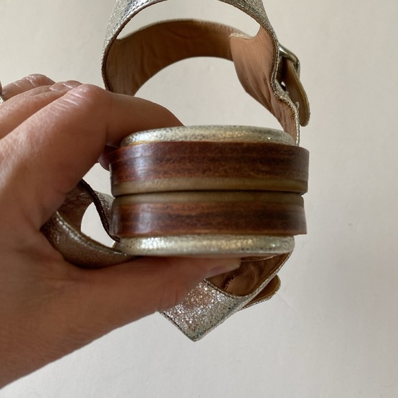 Ariana Bohling Yara silver women’s Sandals Sz 41 VGUC - Picture 6 of 6